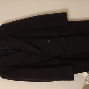 Christian Dior Men's Black Double-Breasted Pure Wool Coat Sz L to XL
